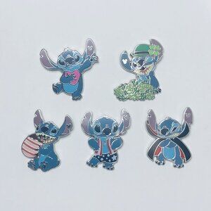 2024 Hidden Disney Stitch Holidays Complete Set Of 5 Pins